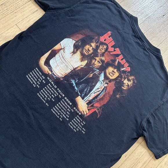 Y2K ACDC Black Ice Shirt Mens Large Black 2008 2009 Tour Band Rock Graphic Tee - Picture 1 of 8